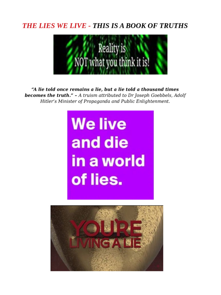 Everything We Have Been Told Is A Lie | PDF | Antisocial Personality  Disorder | Psychopathy