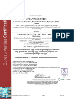 LTD Yasensvit : Food Safety System Certification 22000 FSSC 22000
