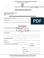 Employee Information Change Form