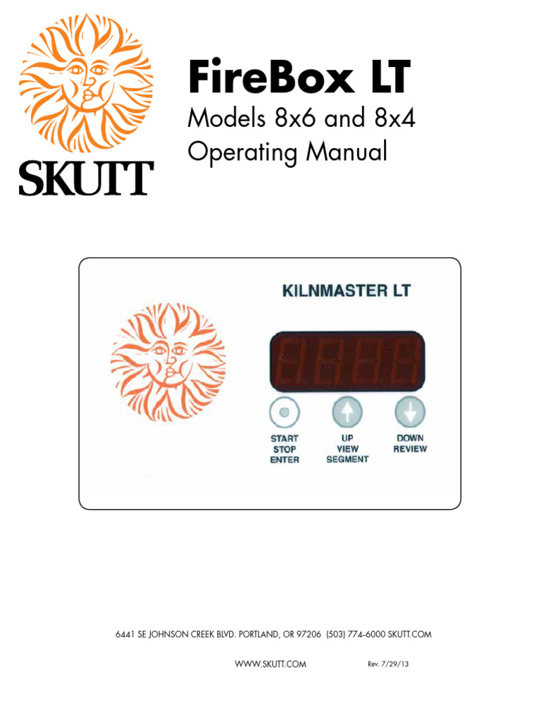 FireBox LT Kiln Operating Manual | PDF | Pottery | Materials