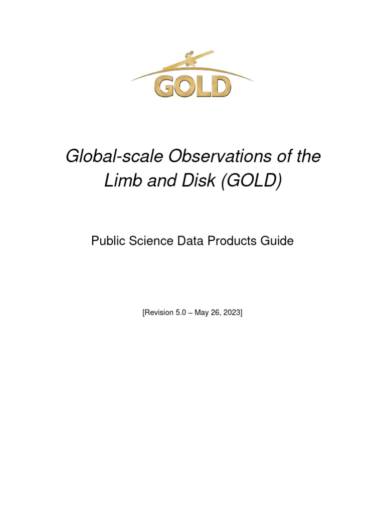 GOLD Public Science Data Products Guide Rev5.0 | PDF