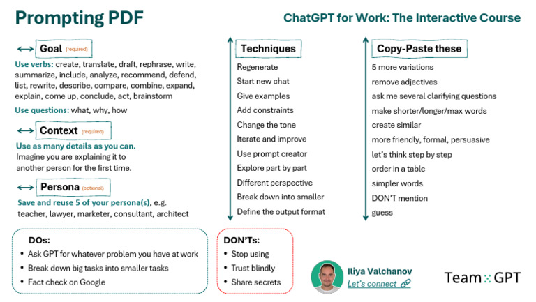 Effective ChatGPT Prompting Guide | PDF | Career & Growth | Language ...