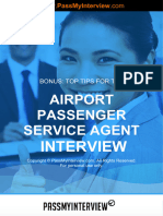 Airport Passenger Service Agent: Interview