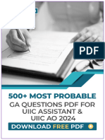 500 Plus Ga Q & A For Uiic Ao & Assistant Exam