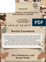 Module 26 - Socio-Emotional Development of High School Learners (Continuation)