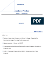 Lecture 1 - Structured Product