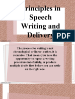 Principles in Speech Writing and Delivery