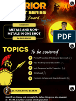 Chemistry - Metals and Non Metals - Class Notes - WARRIOR SERIES CLASS-10TH