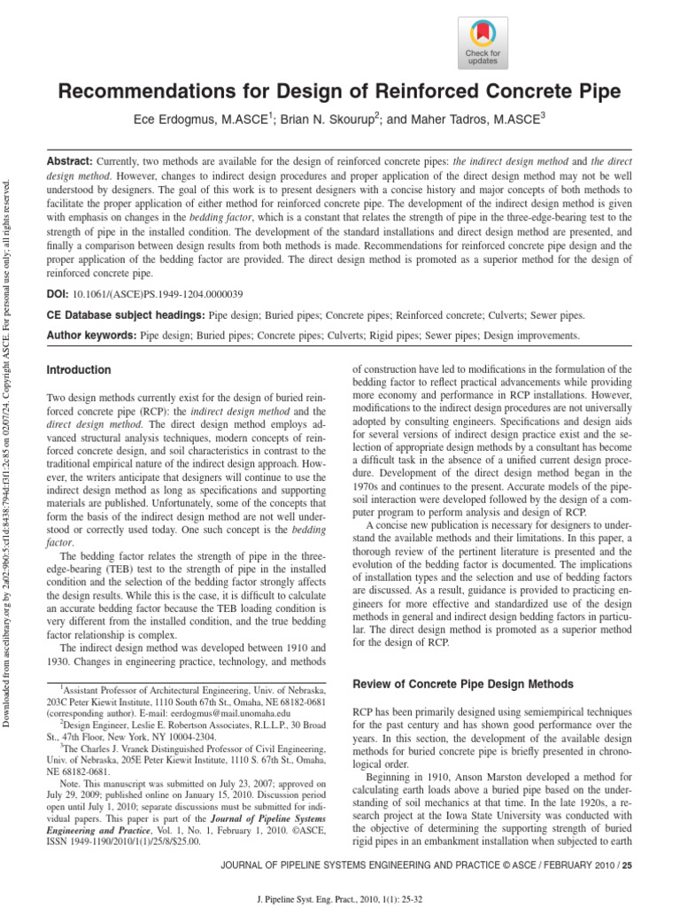 Tadros Et Al 2010 Recommendations For Design of Reinforced Concrete ...