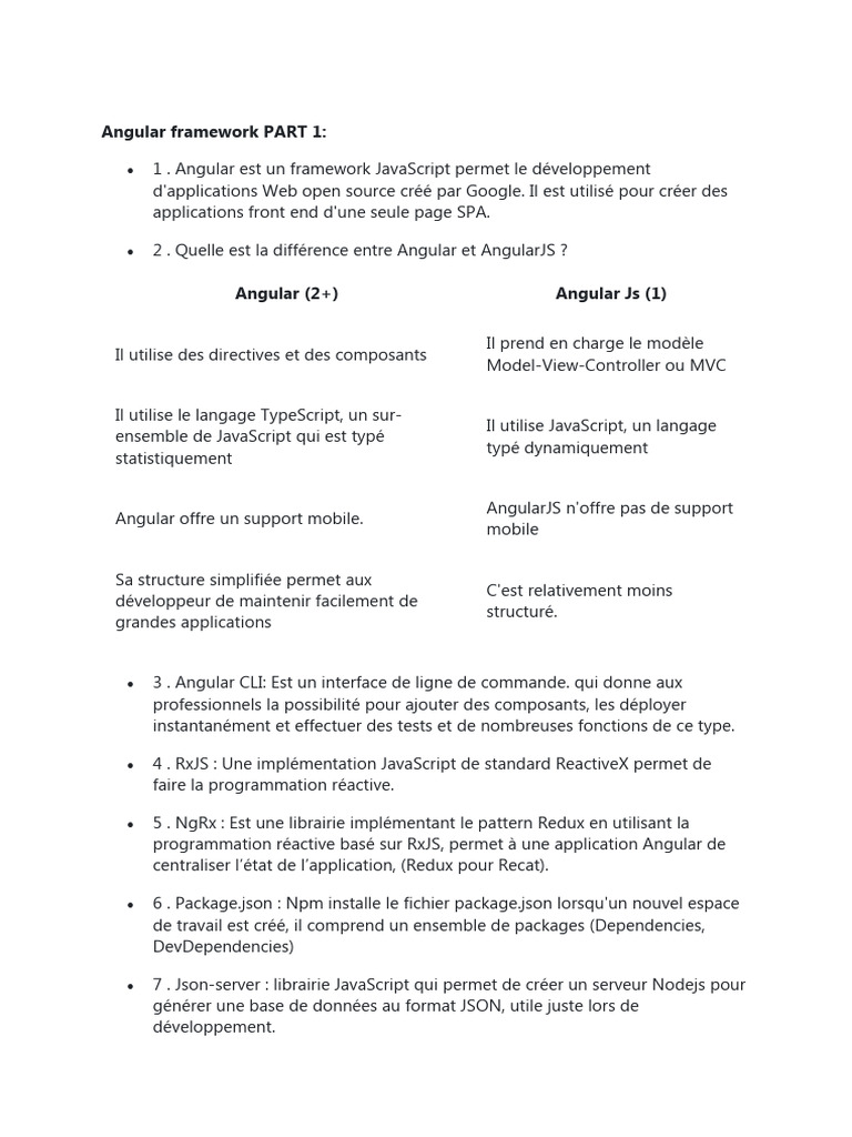 Angular Framework PART 1 | PDF | JavaScript | Modèle-vue-contrôleur