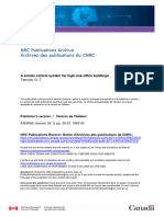 NRC Publications Archive Archives Des Publications Du CNRC: A Smoke Control System For High-Rise Office Buildings