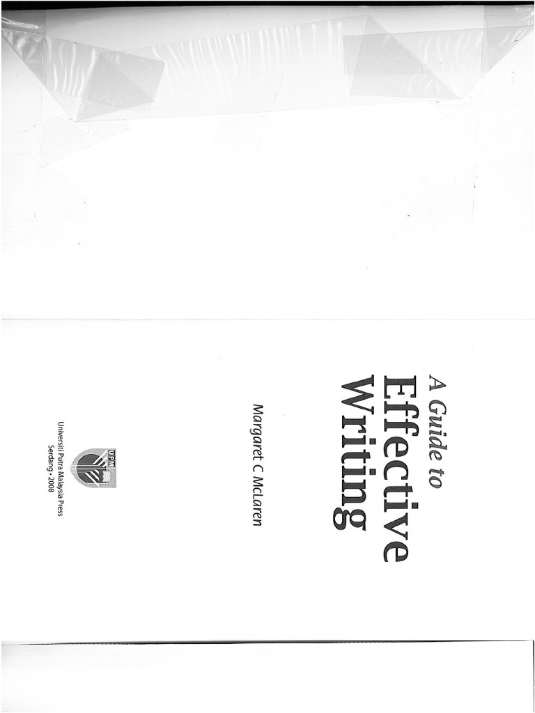 A guide to effective writing pdf