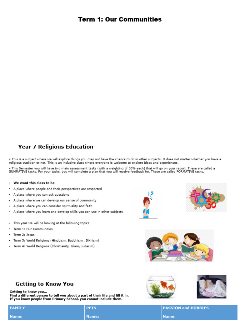 Year 7 Term 1 2023 | PDF