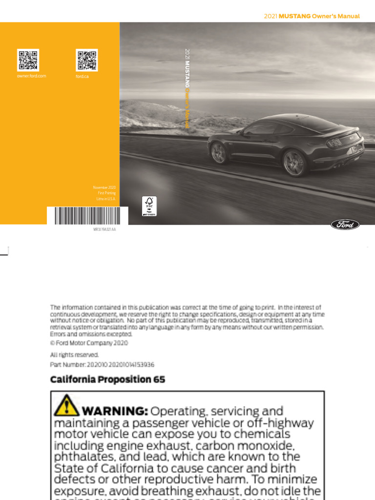 2006 FORD MUSTANG OWNERS MANUAL PDF visual data 5