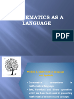 Module 2 Mathematics As A Language - Presentation