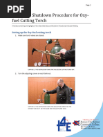 Setup and Shutdown Procedure For Oxyfuel Cutting Torch