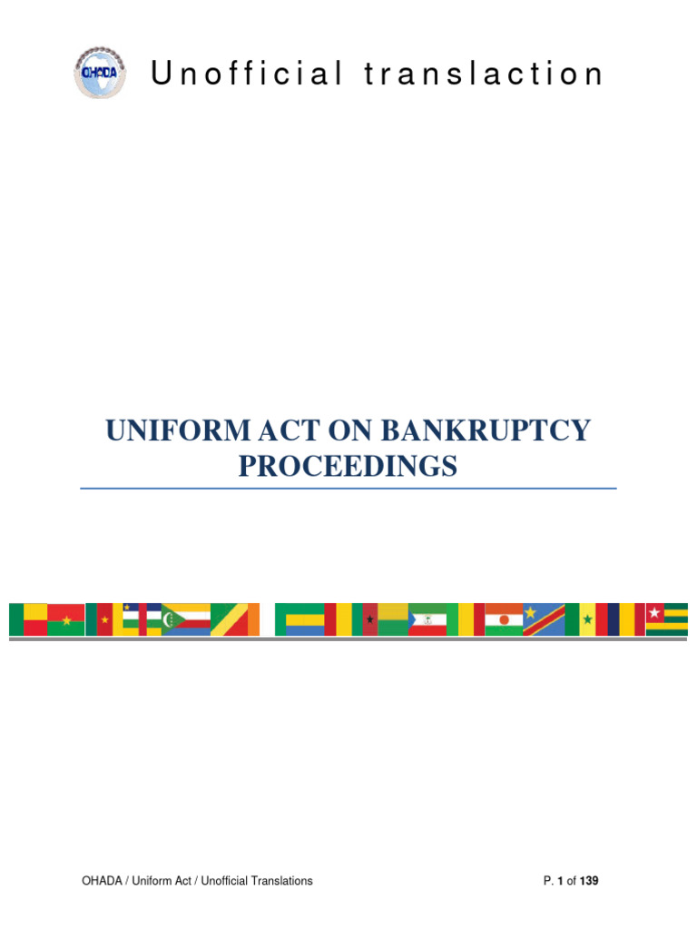 AUPCAP-En Unofficial Translation | PDF | Bankruptcy | Insolvency