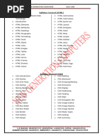 Syllabus Covered in Wed Designing