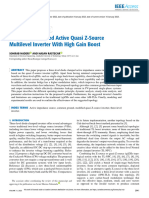 A New Non-Isolated Active Quasi Z-Source Multilevel Inverter With High Gain Boost