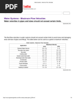 Water Flow Capacity and Velocity Guide | PDF | Pipe (Fluid Conveyance ...
