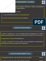 Disaster Management: Syllabus: 1. Introduction To Disasters