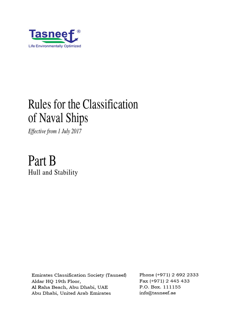 Naval Ship Classification Rules Overview | PDF | Law