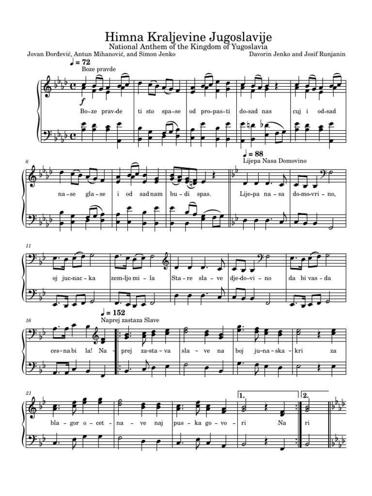 Himna Kraljevine Jugoslavije Pdf