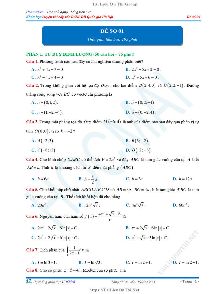 DHQG HN - de So 01 | PDF