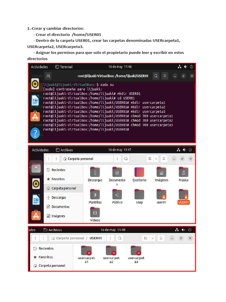 Gestión de directorios y archivos en Linux | PDF