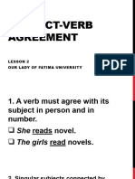 2 - Subject-Verb Agreement