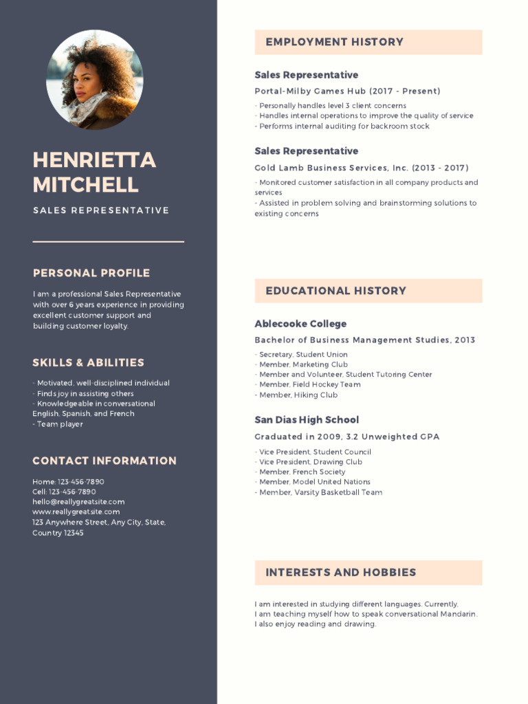 Multilingual Sales Representative Profile | PDF | Sales | Business