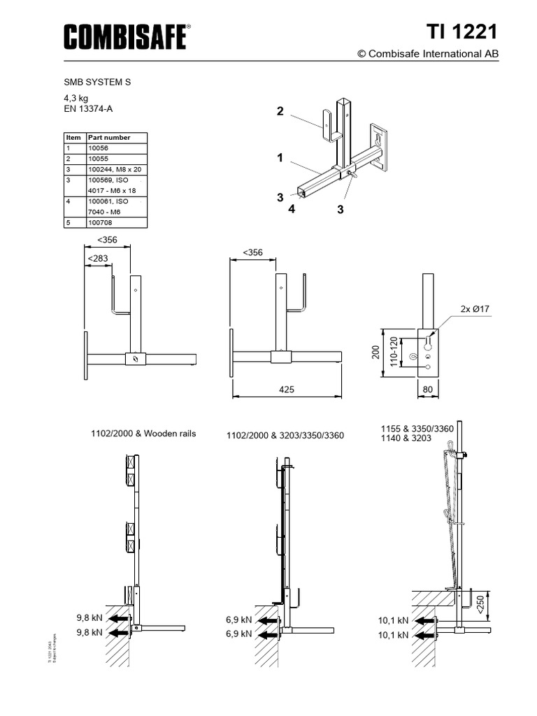 Combisafe TI 1221 Safety System Parts | PDF