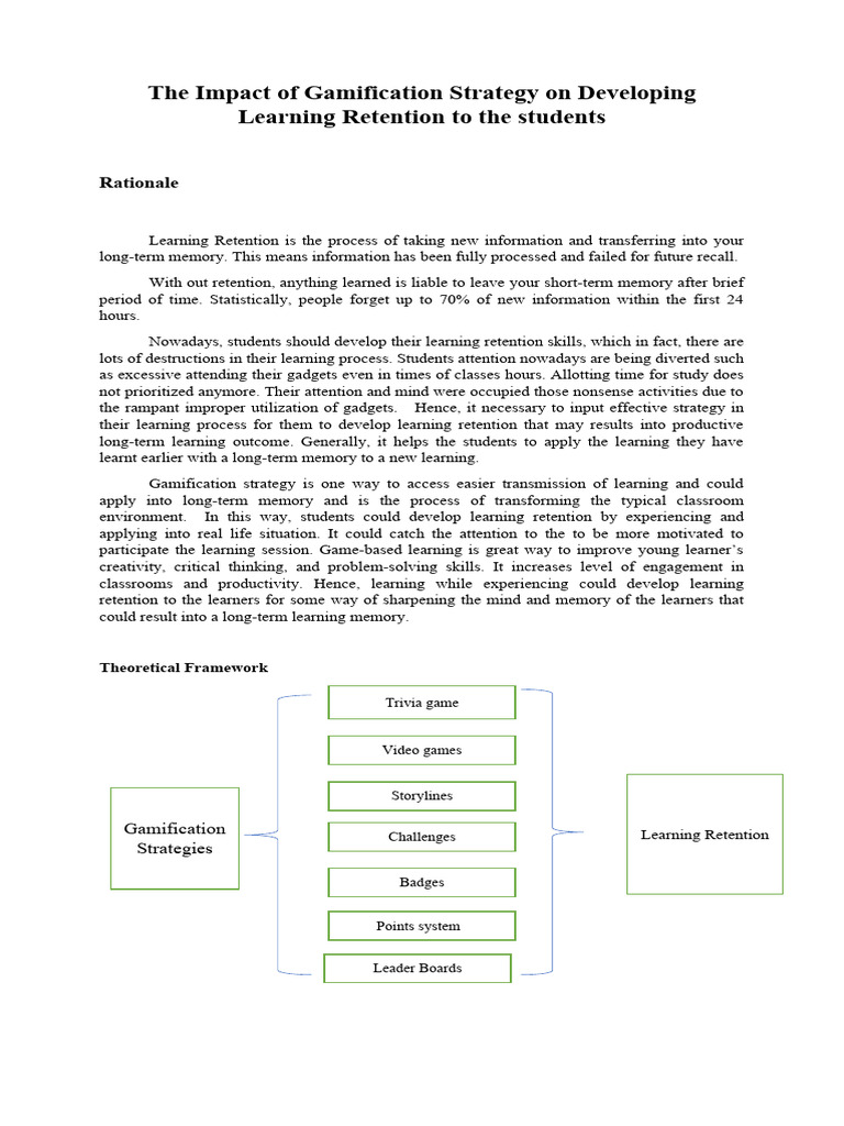 Gamification's Role in Learning Retention | PDF | Learning | Memory