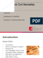 Sem1 Lecture 10 - Employer's Liability