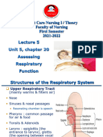 Lecture 5 - Assessing Respiratory Function & Respiratory Care Modalities 2020-2021MT