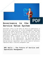 Governance in The ITIL 4 SVS