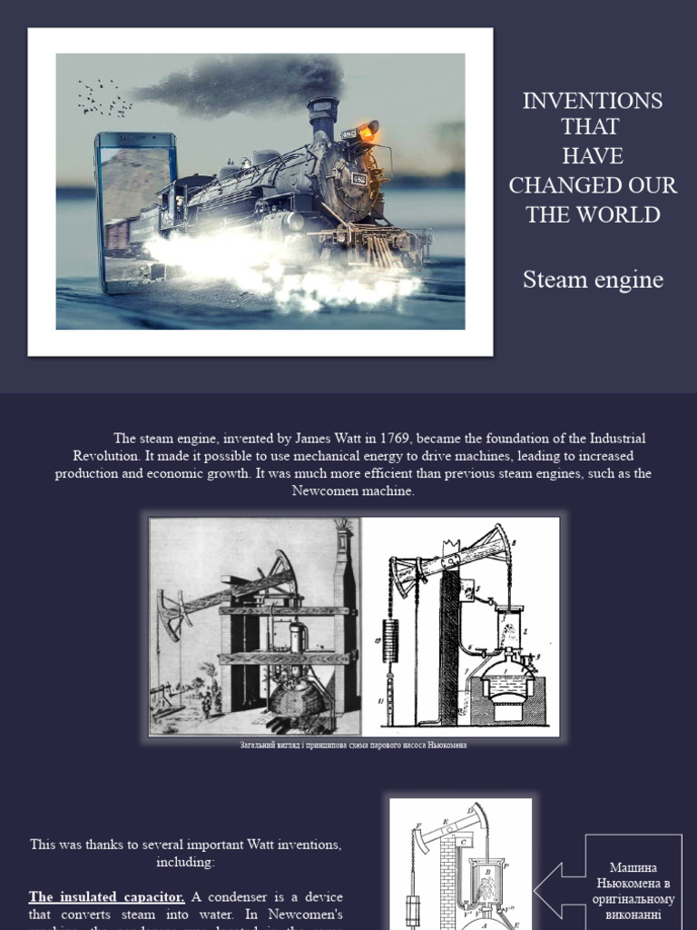 Inventions That Changed The World | PDF | Steam Engine | Engines