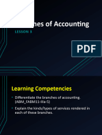 Lesson 3 - Branches of Accounting