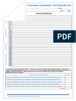 Folha de Redação 2023