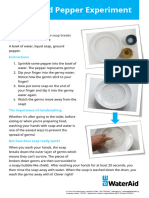 Wateraid Soap Pepper Experiment