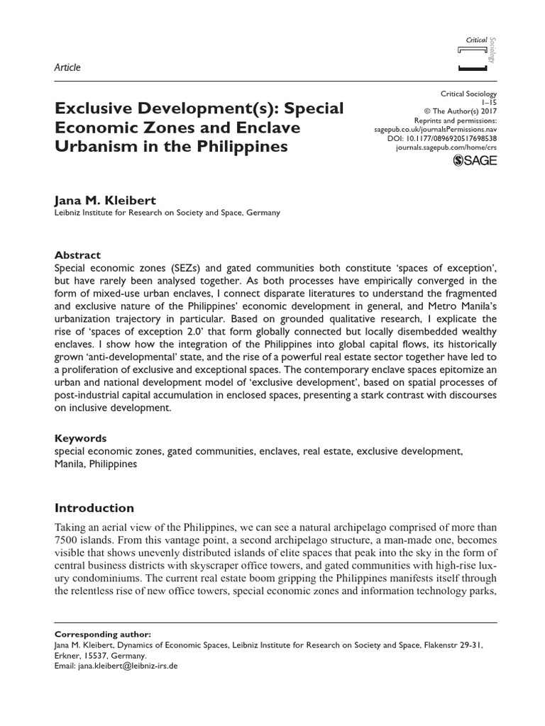 Kleibert - Exclusive Development(s) | PDF | Economies