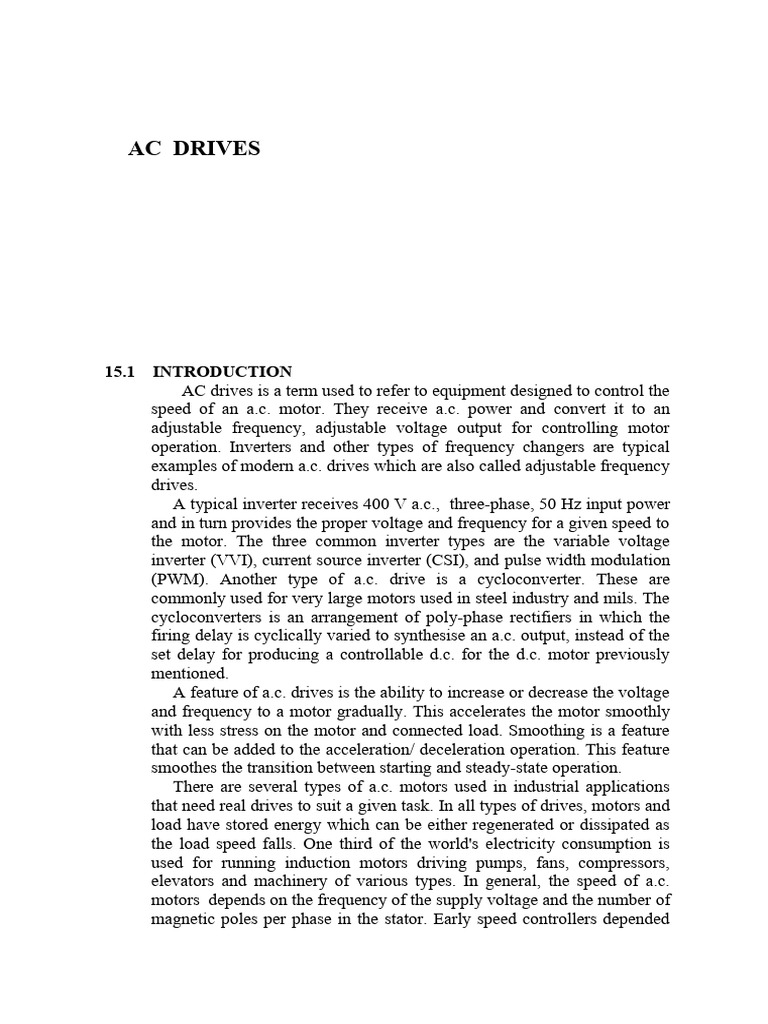Understanding AC Drives and Motors | PDF | Power Inverter | Electric Motor