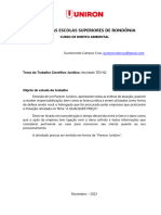 TED N2 - Direito Ambiental - Parecer Filme A QUALQUER PREÇO