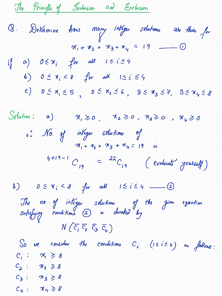 Inclusion and Exclusion | PDF