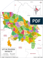 Uttar Pradesh District Map