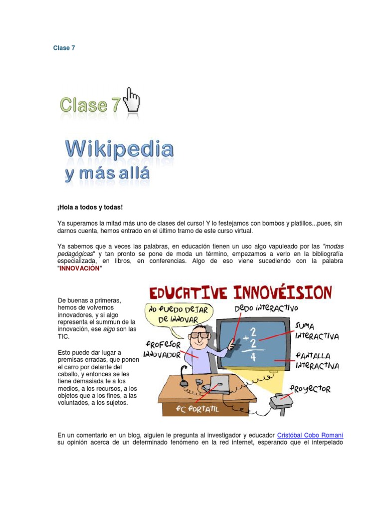 Clase 7 | PDF | Wikipedia | Enciclopedias