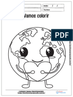 Atividade de Colorir Sobre Planeta Terra