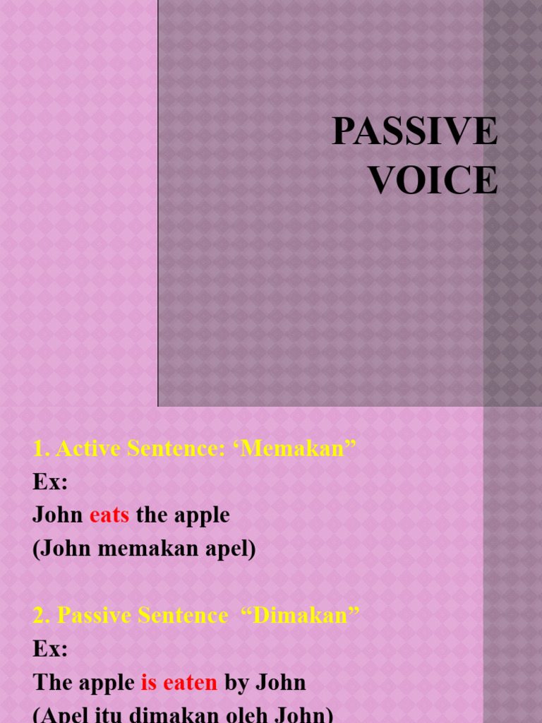 Passive Voice | PDF | Language Arts & Discipline