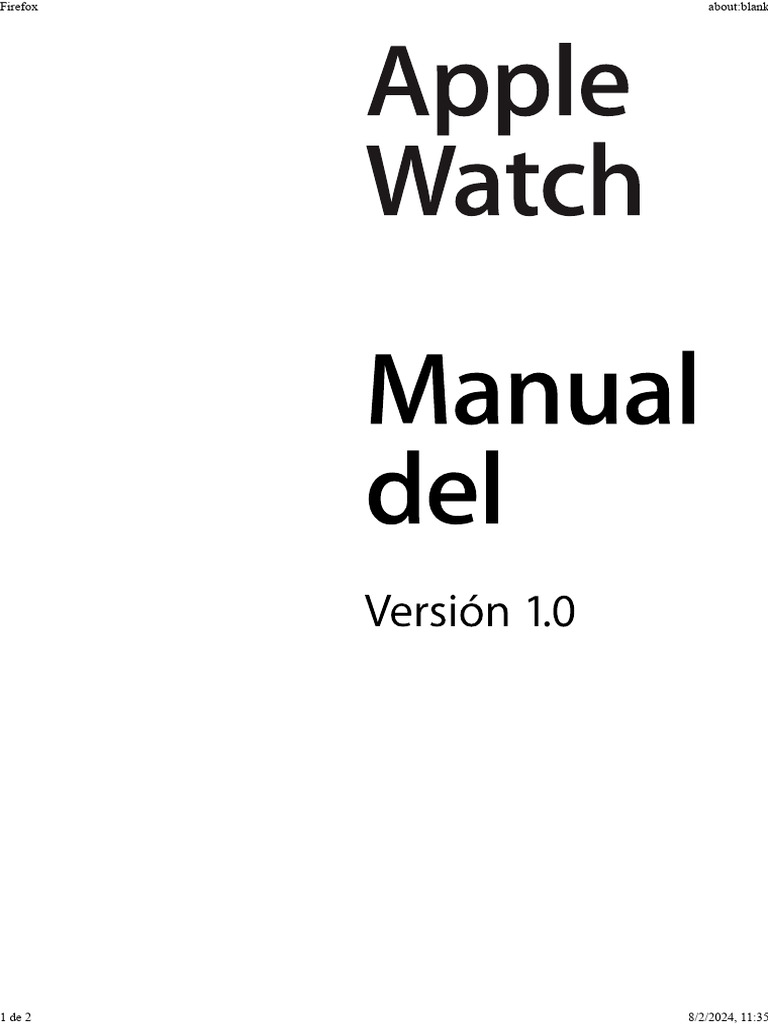 Apple Watch Manual | PDF