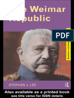 (Questions and Analysis in History) Stephen J. Lee - The Weimar Republic-Routledge (1998)